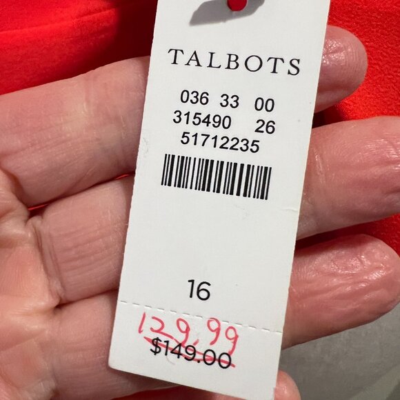 NWT Talbots Textured Fringe Neck Shift Dress, Size 16 - Picture 15 of 16